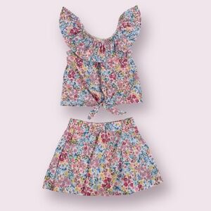 btween Girls' Floral 2-Piece Outfit | Size 4